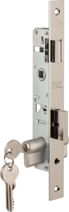 Замок врезной Kale kilit (Кале килит) цилиндровый узкопроф.153 (20 mm) (никель) 3 кл.