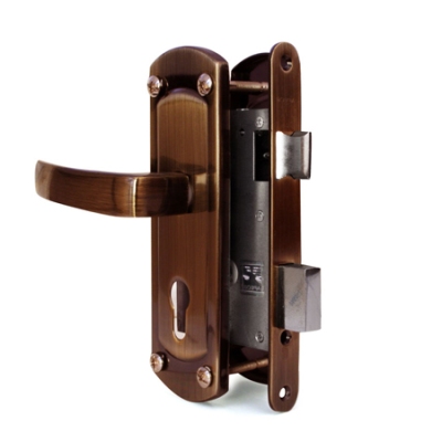 Апекс 1425 АС медь без ц/м б/о м/о 58,5 Замок врезной с/руч